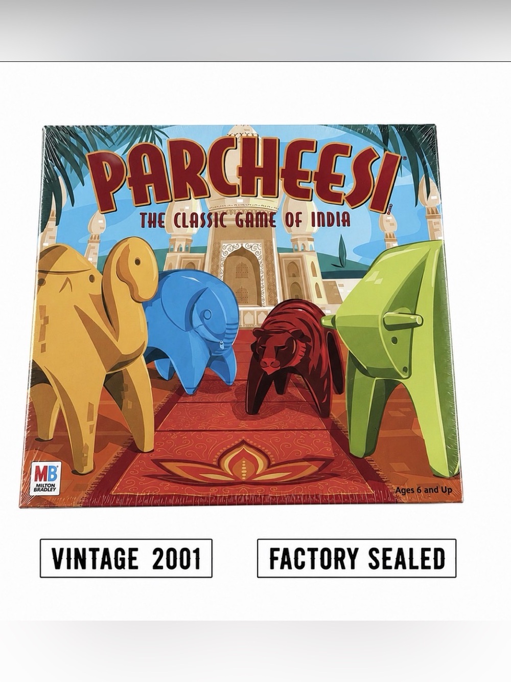 Parcheesi Classic Game of India Factory Sealed Vintage 2001 Milton Bradley RARE